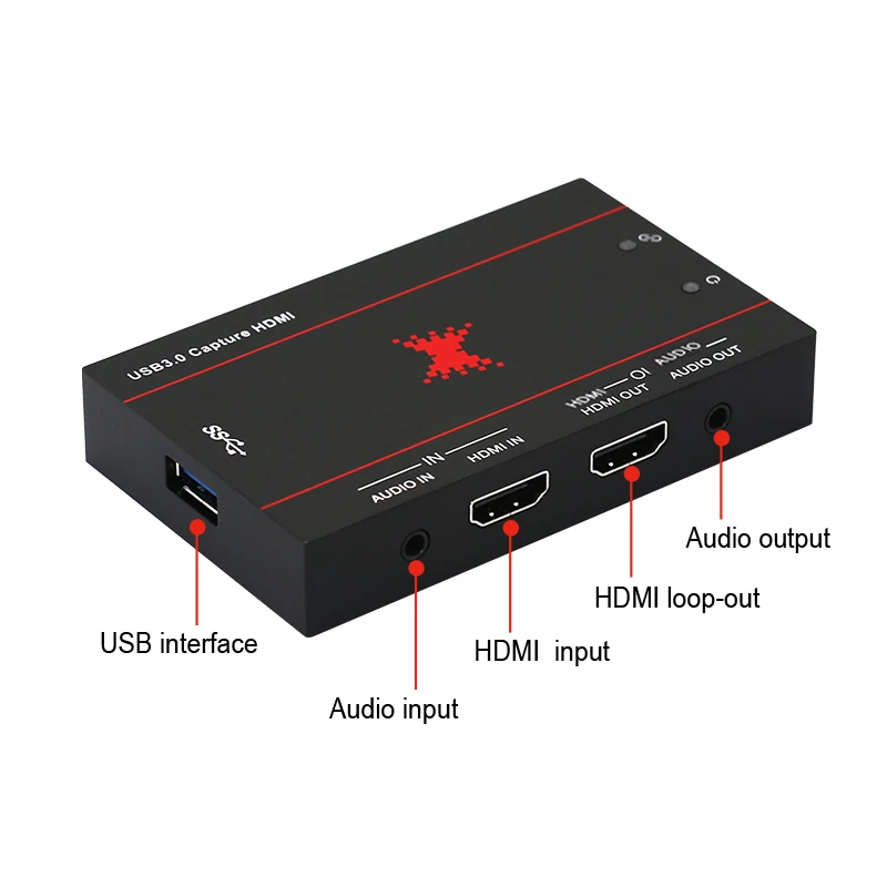 
Hot selling plug&play game capture 4K hdmi to usb 4K HDMI output video grabber 