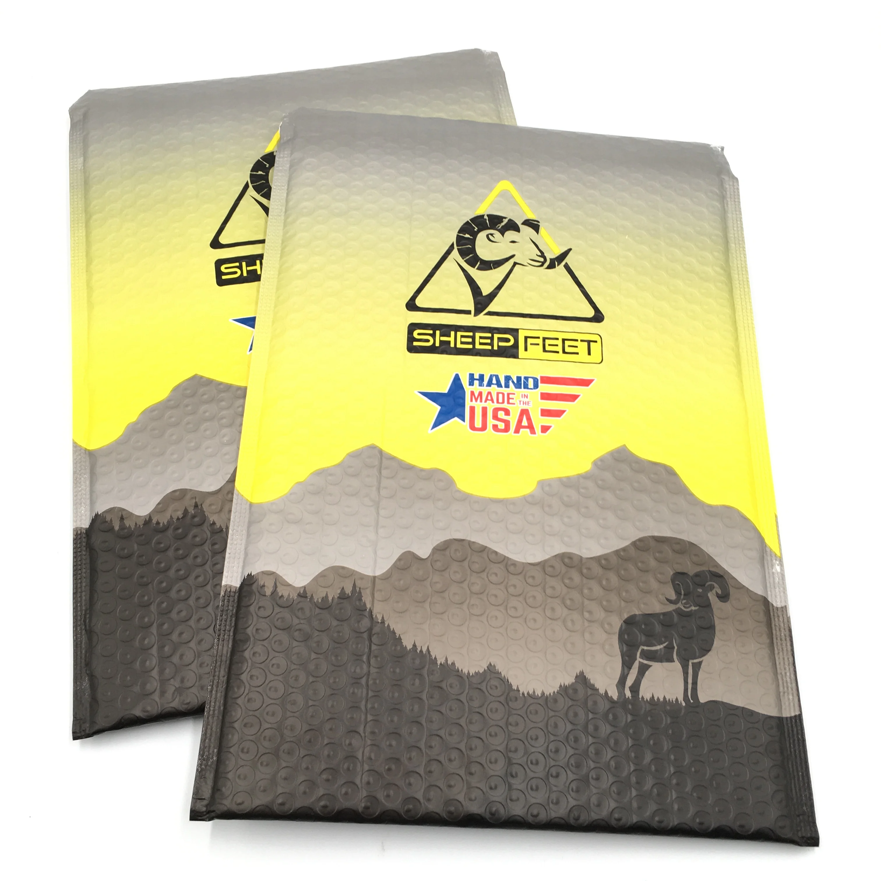 Custom Logo Printed Strong Self Seal Kraft Bubble Mailer Courier Air Mail Flyer Mailing Bags with Seal Strips