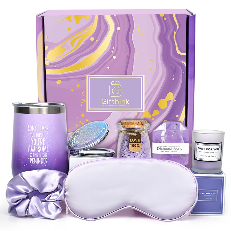 Promotional novelty gift item wedding souvenir candle tumbler unique get Well Soon corporate luxury bath spa gift sets for women