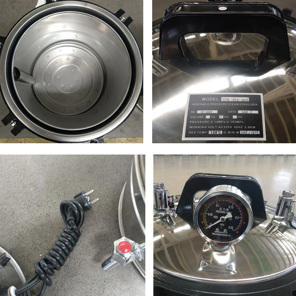 18L 24L 30L Drawell Electric Heating Autoclave Machine Portable Sterilizer Autoclave