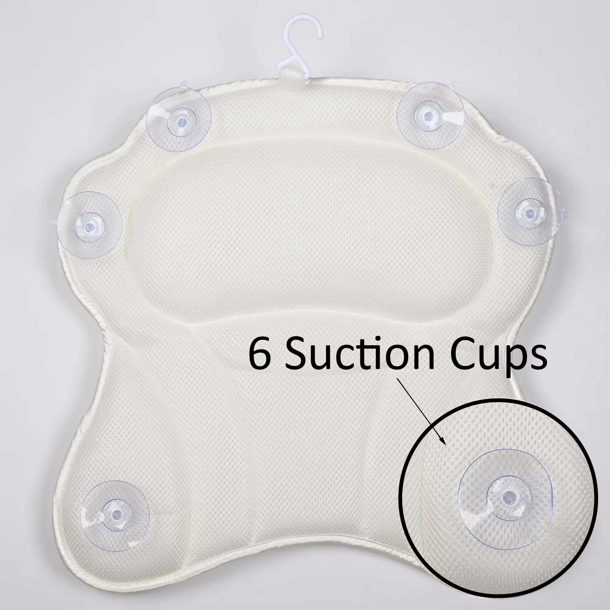 Skymoving New Striped Bathtub Spa Bath Pillow Relieve Stress Rejuvenate With Neck and Head Rest Support Bath Pillow for Bathtub