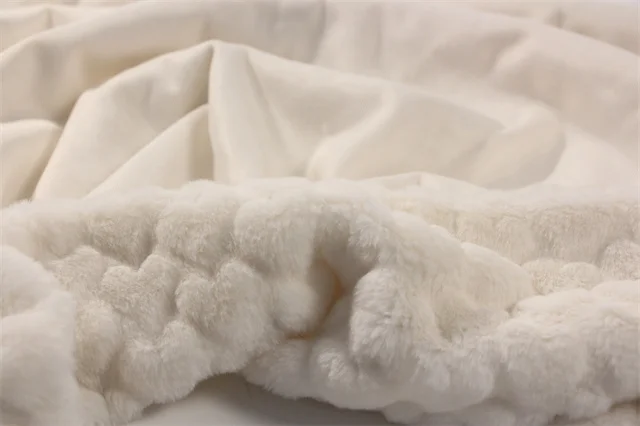 Embossing rabbit hair 2022 hot selling latest product thick lines 100% polyester sherpa fleece fabrics