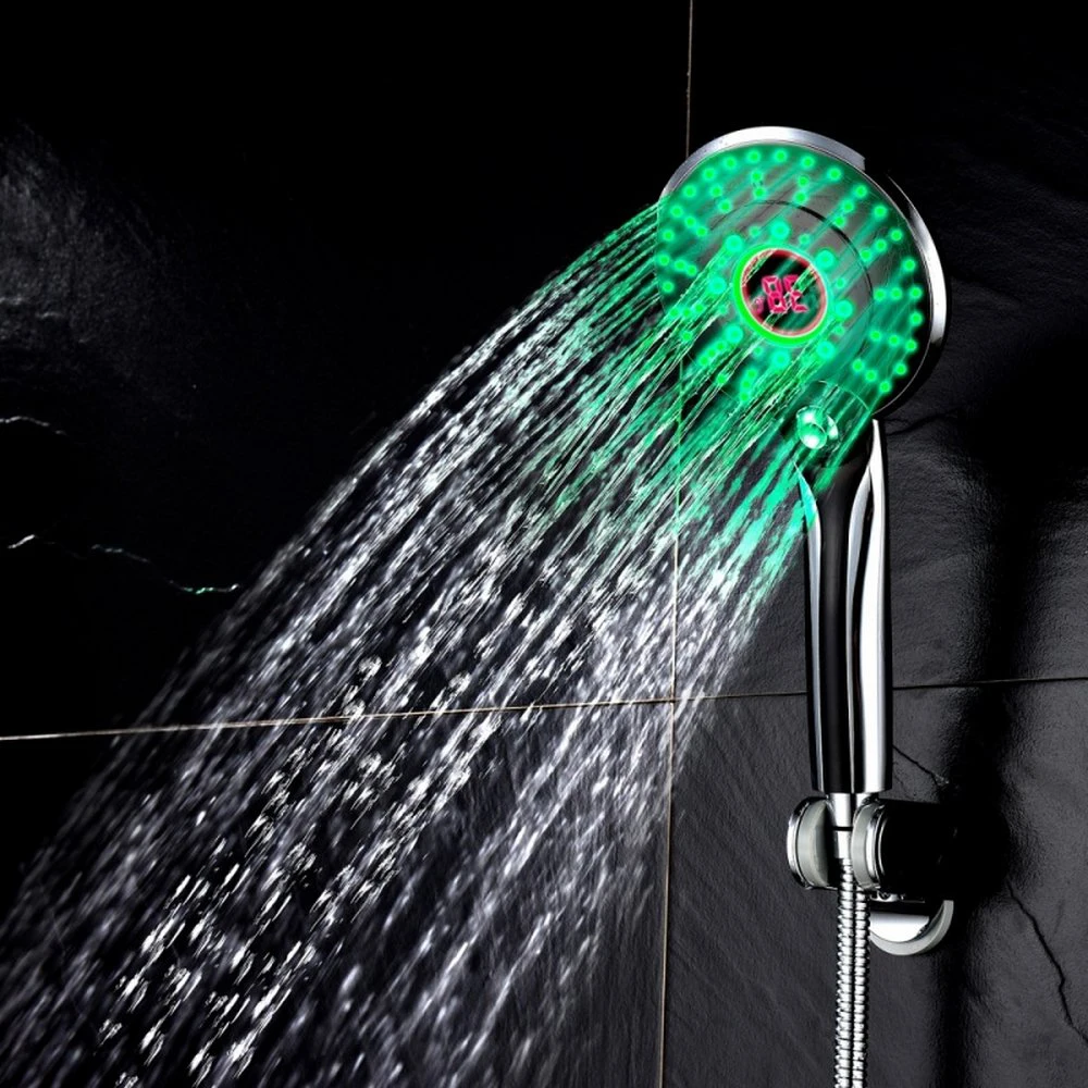 LED Shower Head Digital Temperature Control 3 Spraying Mode  Sprayer Water Saving Filter