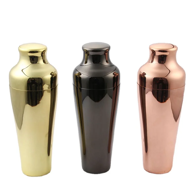 Gold Copper Plated Stainless Steel 750ml Cocktail Shaker