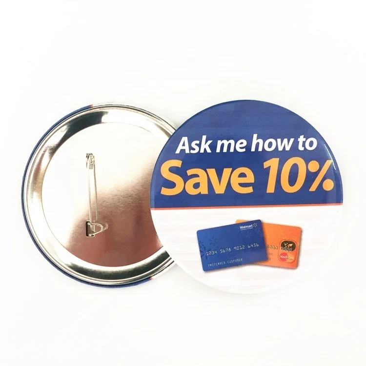 Your logo printing many sizes custom metal badge