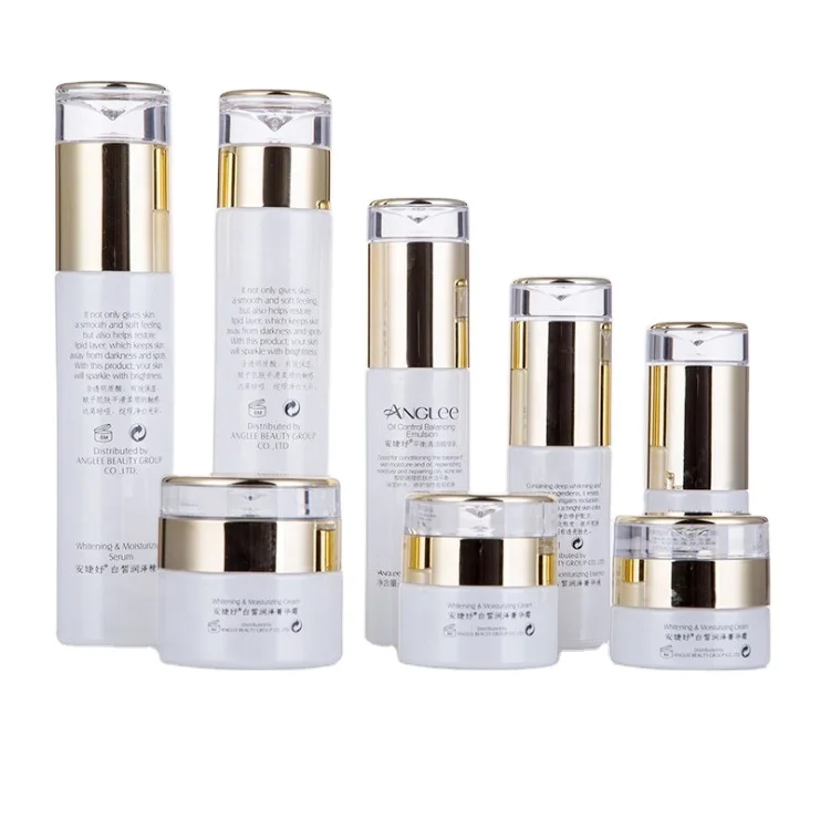 Wholesale Round Pear white eco friendly 20g 1oz 1.7oz 50ml 100ml 120ml glass luxury set cosmetic packaging