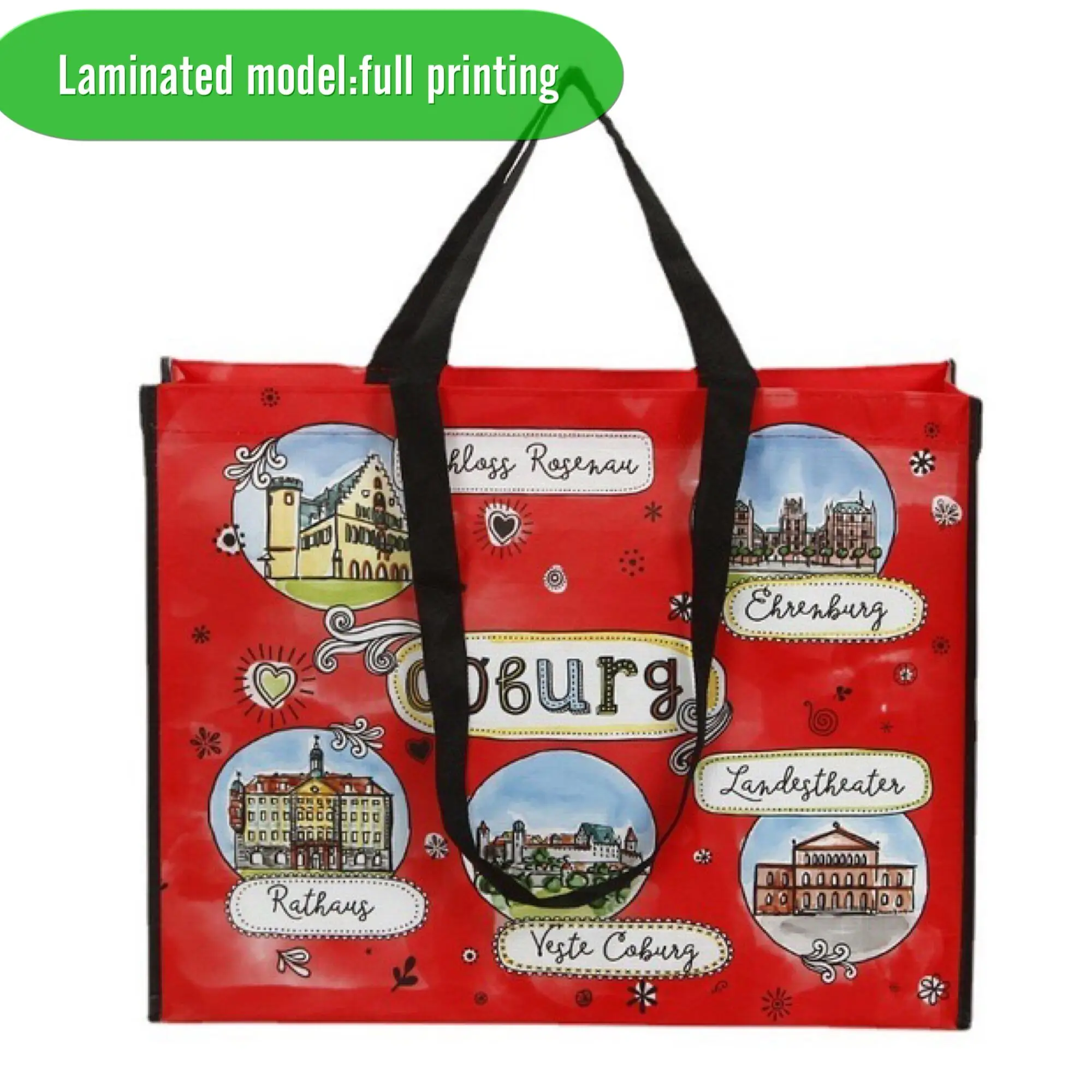 Reusable Eco Non-woven pp Nonwoven Fabric Shopping Tote Bags Custom Non Woven Recycle 100 Gsm