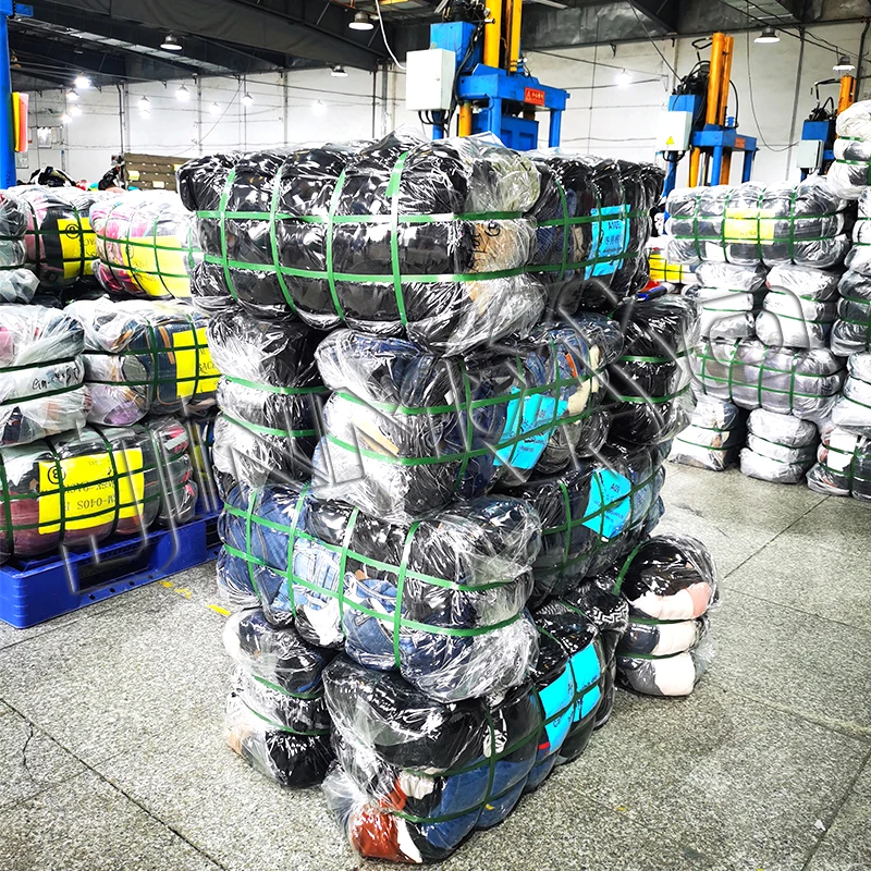 Jinmao wholesale grade B used jeans dark light blue fashion casual baggy used clothes for Men mixed bales