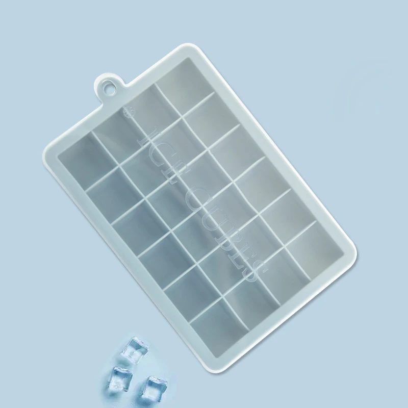 24pcs silicone ice tray with lid silicone ice mold DIY square shape