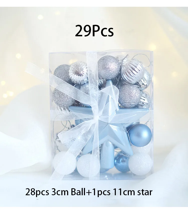 Factory Wholesale Christmas Festival Decorations Aqua Blue Christmas Ball Pendant Pine Cone Christmas Tree Ornament Hanging