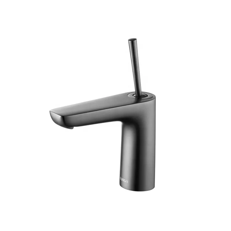 
Unique brass basin bathroom gray faucet economical water saving mixer tap brushed nickel 