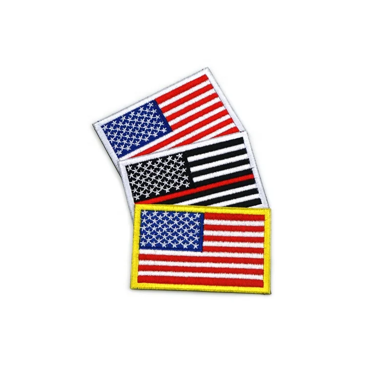 VastGifts Custom Various Country Flag Design Velcroes Backing Woven Embroidery Patches For Clothing