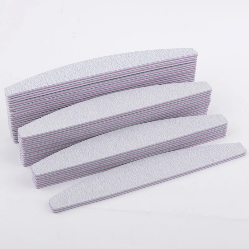 Nail Art Sanding Buffer Files 100/180 Grits Half Moon Nail File Grinding Polishing Manicure Accessories Tools
