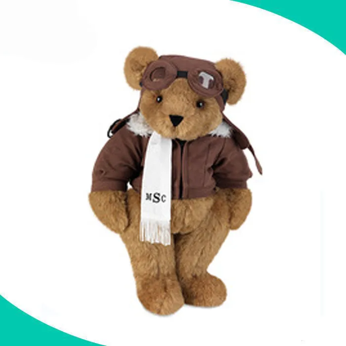 China factory Wholesale OEM custom US plush bear soft stuffed army teddy bear with clothes