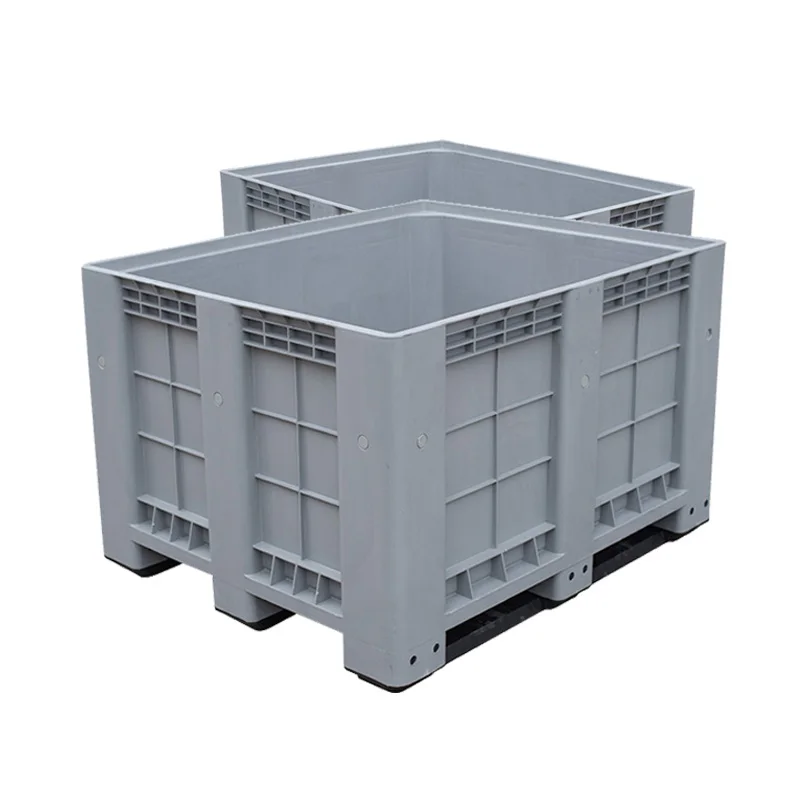 Chinese 100% Heavy Duty Recycled Plastic Pallet Boxes Which Made Up Of HDPE With Lid And Wheel
