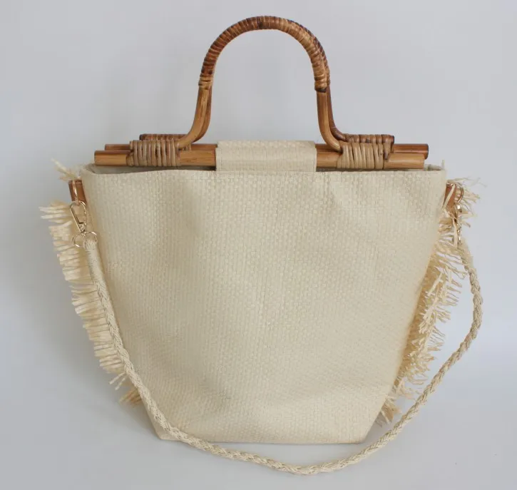 HIFA Summer Straw Bag Paper Knitting Straw Bag Crochet Handbag
