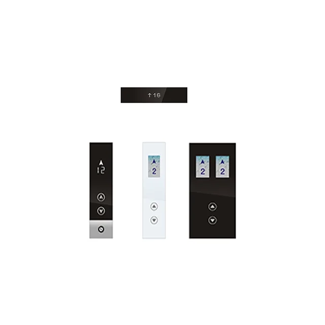 With Bottom Box White/Black Tempered Glass Material Lop Cop For Elevator