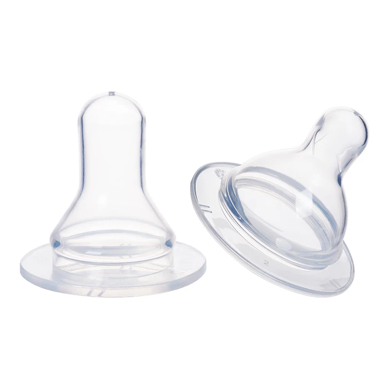 BPA Free Natural Flexible Soft Silicone Soother Replacement Standard Mouth Baby Bottle Nipple Teat Suitable