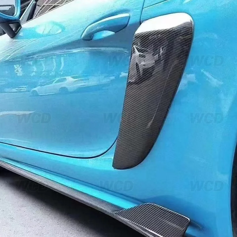 Carbon fiber side Air vents cover trim Intake for Porsche 718 Cayman Boxster 2016-2020 Car parts