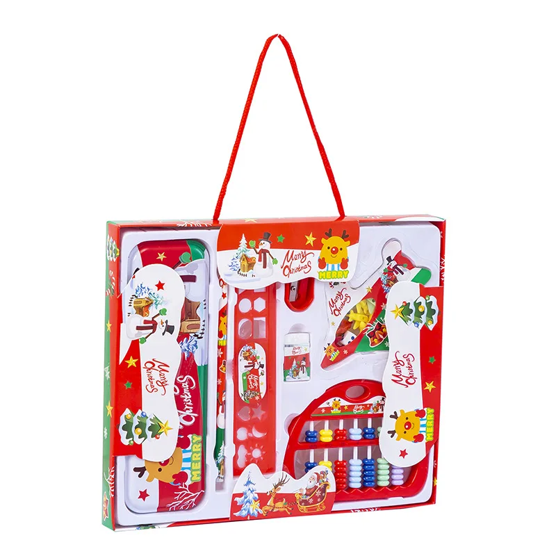 Hot Sale Customized 8 Pcs Stationery Sets Cartoon Creative Primary School Student Learning Office Supplies