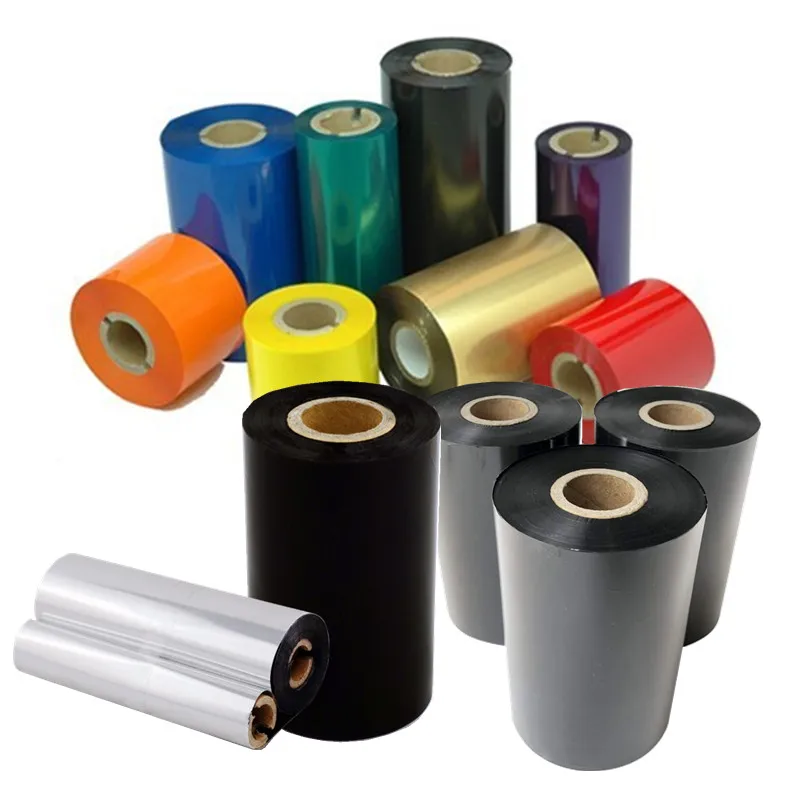 Dingyi Tech TTR 110x300m Thermal Transfer Ink TTR Ribbon Wash Printer Ribbon Free Sample Wax Resin Ribbon Manufacturers Black