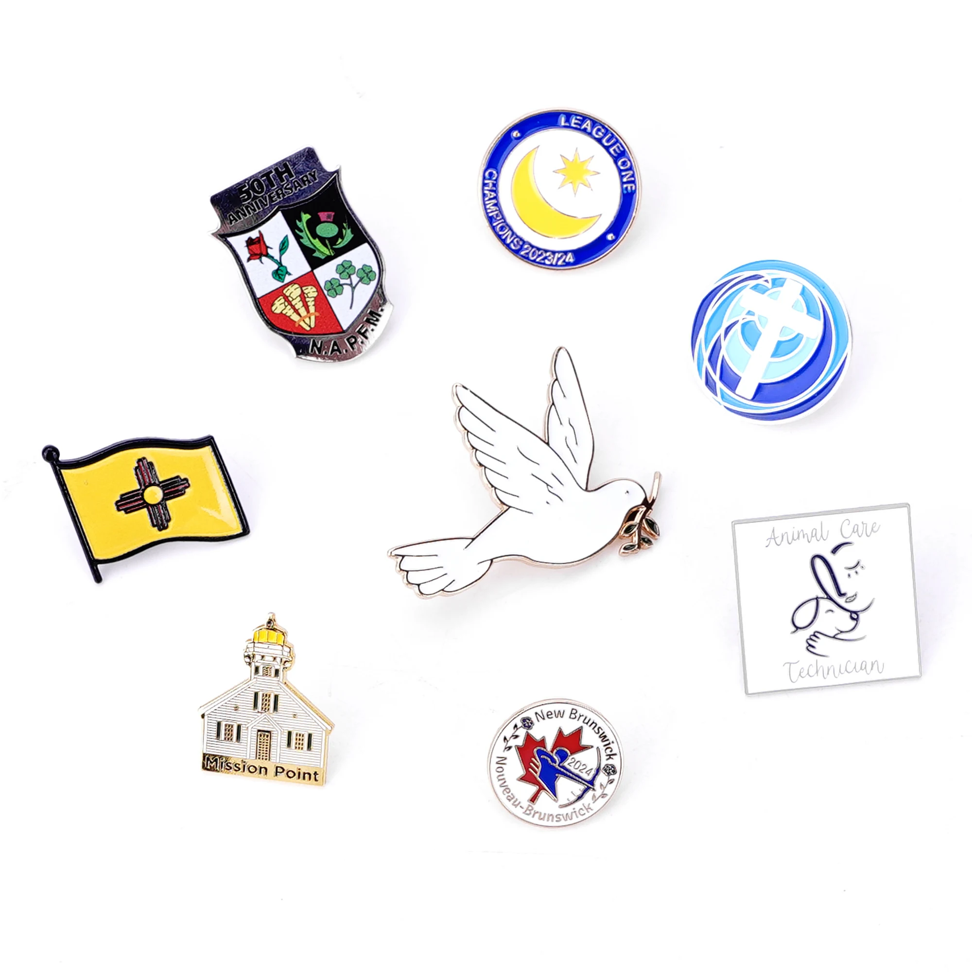 Factory Direct Custom Emblem Metal pin Badge Antique Cute Creative Design Lapel Pin Badge With Logo