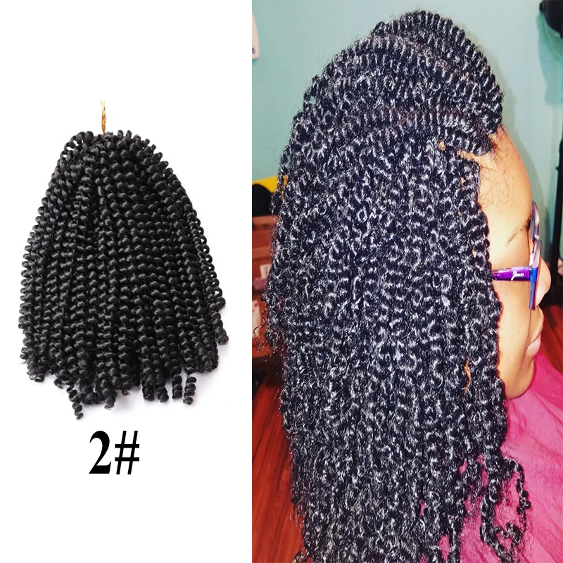 Ombre Colors spring twists crochet braiding synthetic hair extensions
