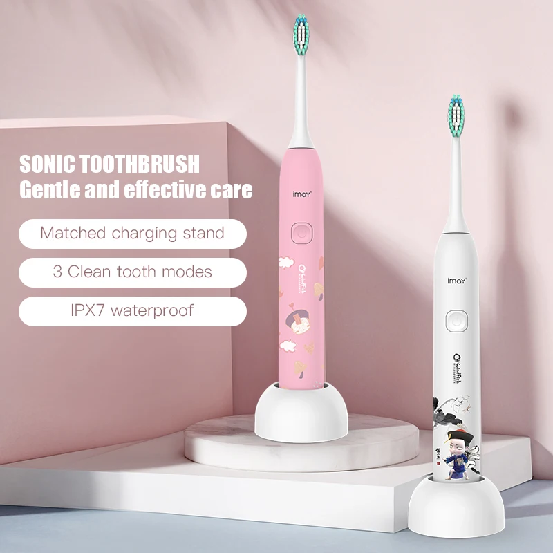 
2021 Cheap Custom Logo 5 Mode Sonic Automatic Wireless Electric Toothbrush 