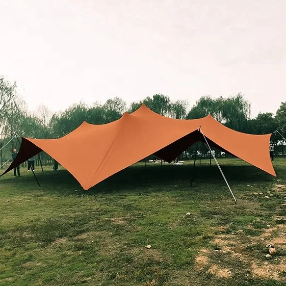 Internet celebrity camp elastic canopy outdoor thickened sun shade rain-proof large canopy tent light luxury hotel sunshade