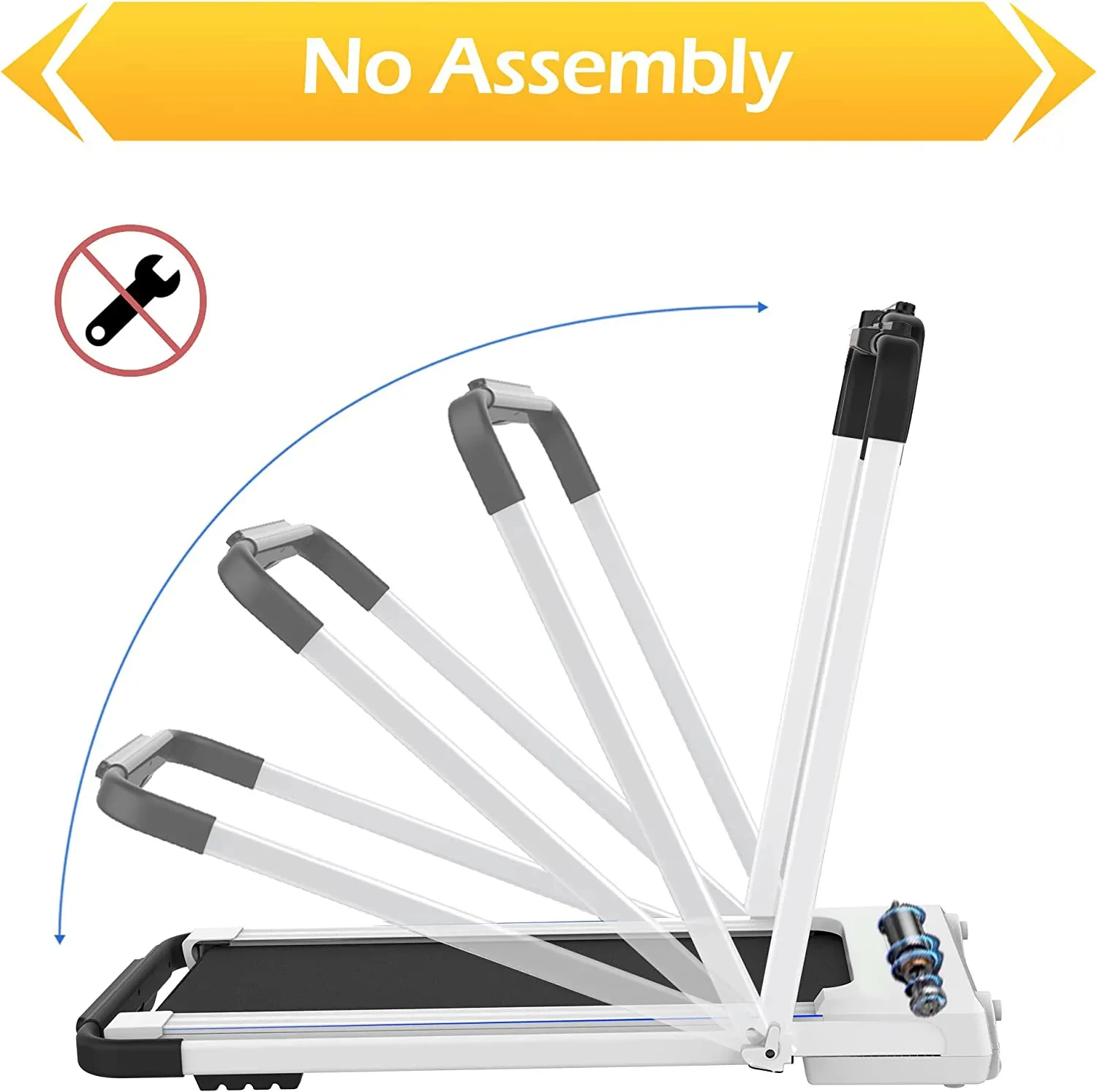 Gymbopro Space-Saving Flat Treadmill Foldable Walking Desk for Home and Office Use