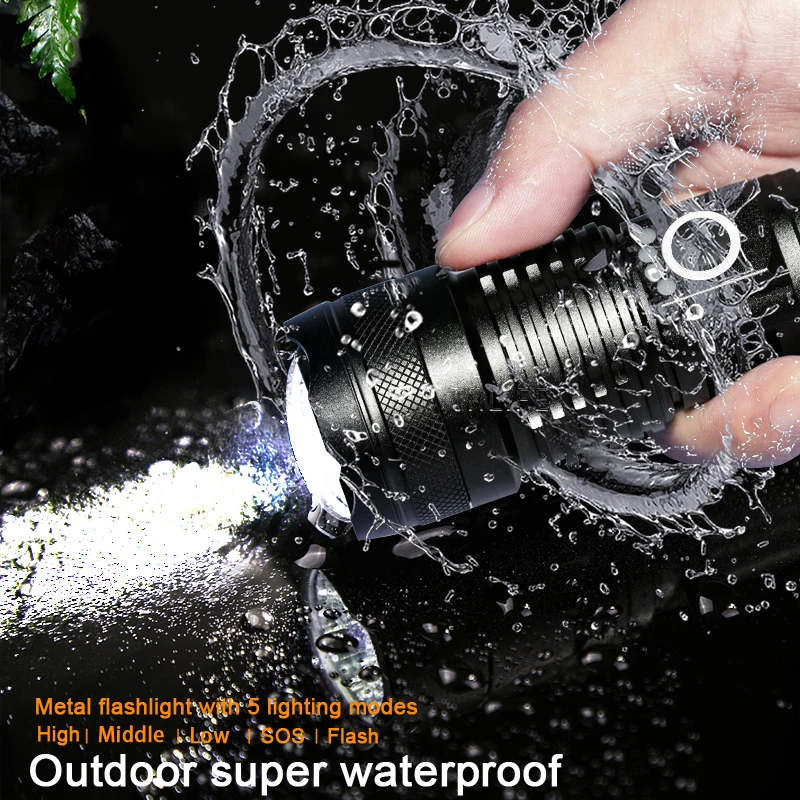 Led Flashlight Tactical Torch Zoomable Waterproof Flashlight for Emergencies