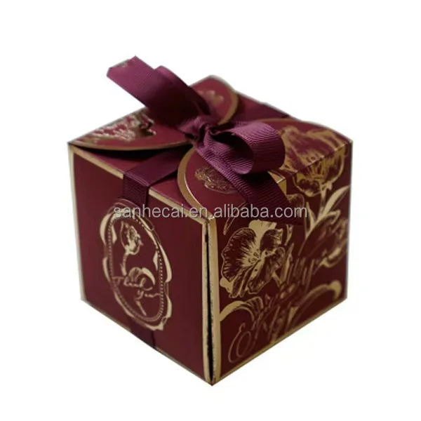 Luxury Kraft Paper Sweet Candy Boxes with Ribbons for Wedding Parties and Gifts UV Advantage for Candles and Perfumes