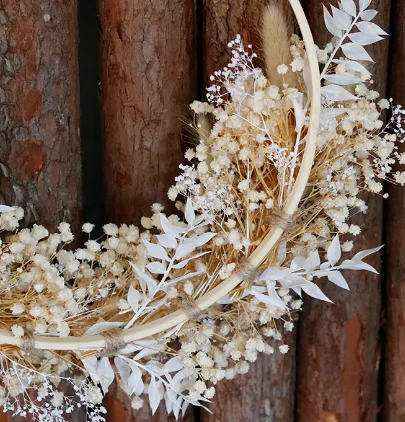 Magic Boho Wall Hanging Small Wreaths handmade natural hoop wreath  for Indoor Farmhouse Housewarming  Wedding Thanksgiving Deco