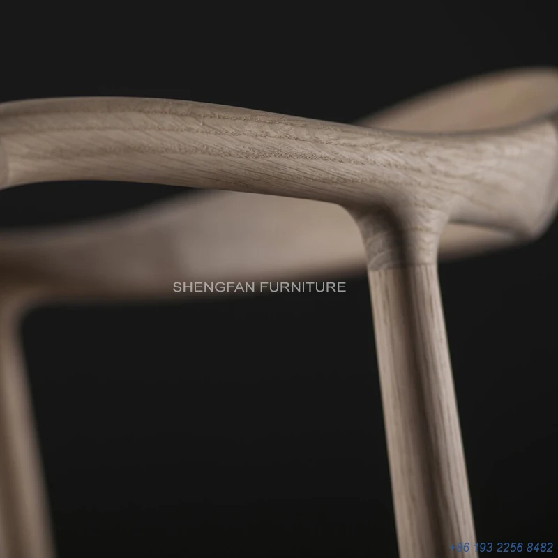 Fine Textures Natural Beech Ash Dining Brown Chair Oak Wooden Chair For Restaurant Fine Craftsmanship Cafe Hotel