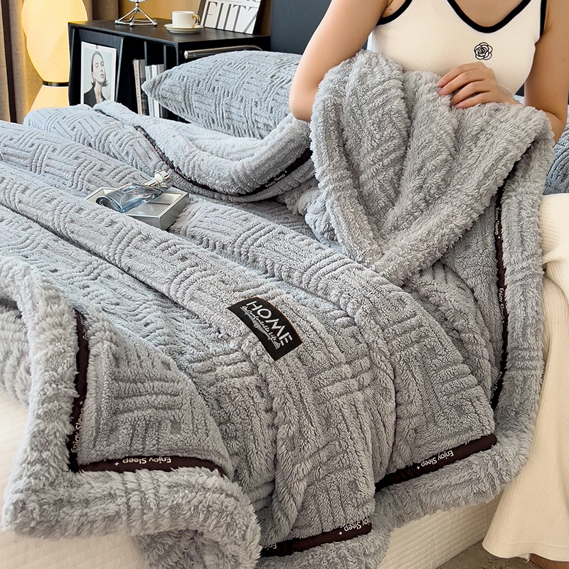 Warm bedding blanket with fleece half side fleece blanket blanket bedding set for babies