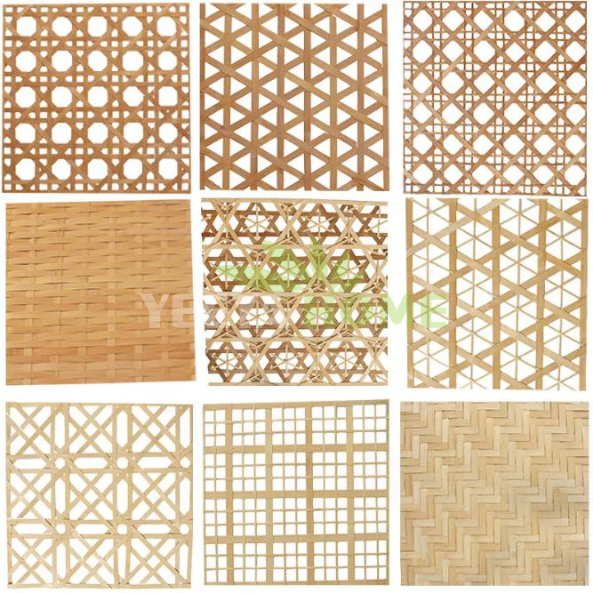 Natural Bamboo Rattan Cane Webbing Closed Rattan Mat Raw Material Bamboo Ceiling Panel