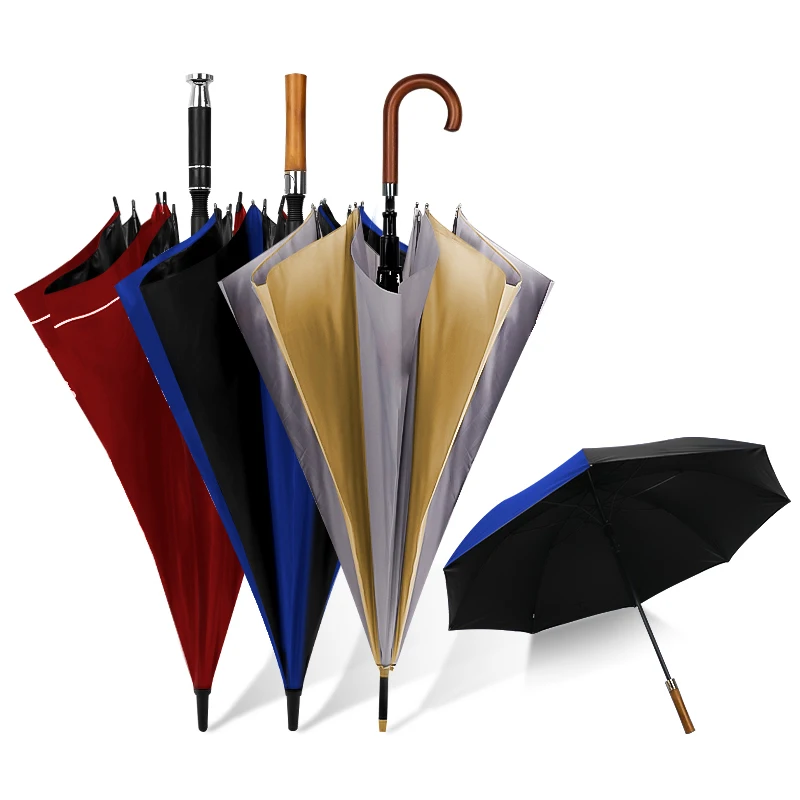 Promotional Gift Set Summer Cool Gift Corporate Mini Handheld Fan and Windproof Waterproof Umbrella Golf Umbrella