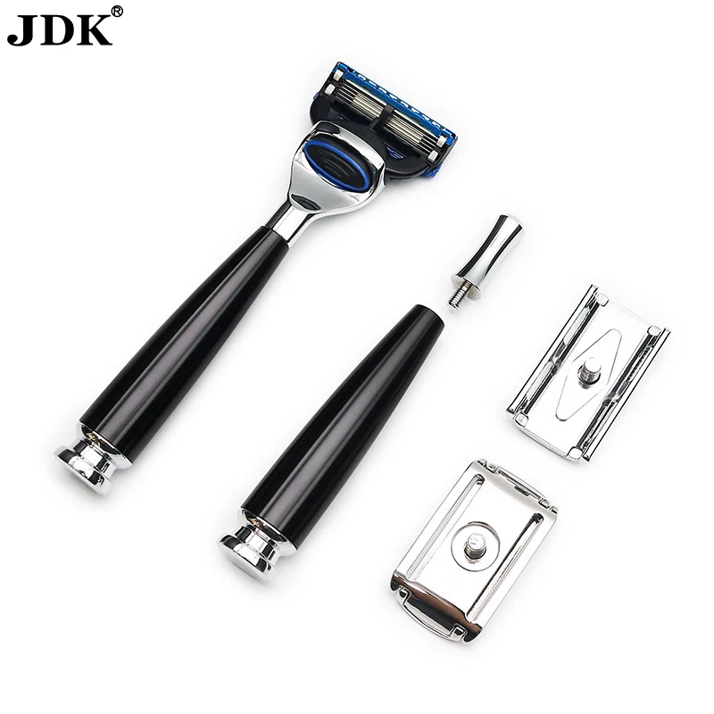 JDK 5 Blades 6 Blades Safety Razor Suitable for Gillette Blades Logo Custom Heard Detachable Beard Grooming