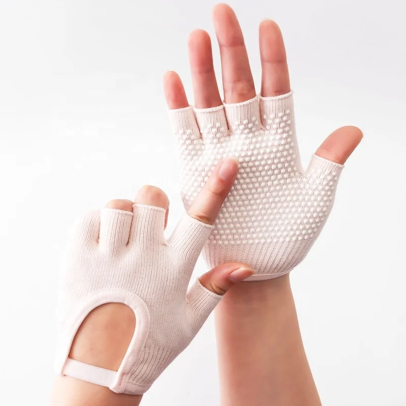 Non-slip Backless Warm Five-finger Aerial Training Men Women Half Finger Sweat Absorbent Fitness Gym Yoga Gloves