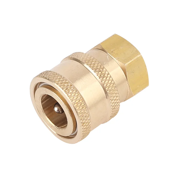 1/4 Inch Male & Female High Pressure Washer Brass Ball Quick Connect Coupler