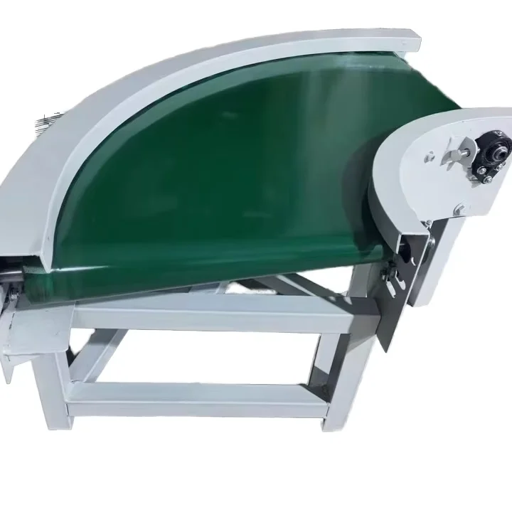 180 Degree Curve Cleated PVC Belt Conveyor System Adjustable Container Unloading Motorized Truck Loading for New Assembly Line