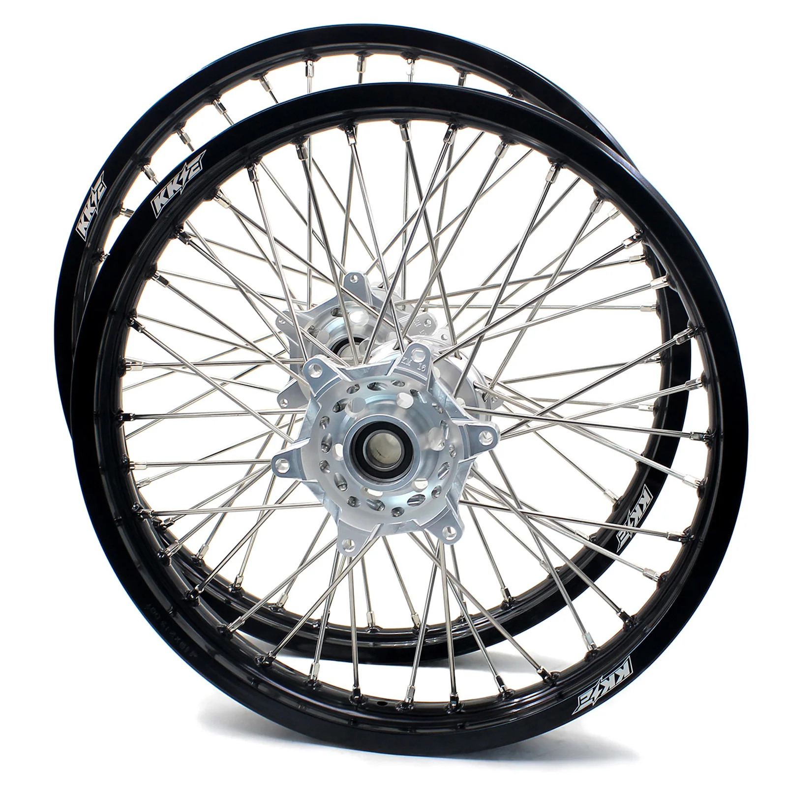KKE 21/19 Мотоцикл CNC MX колеса совместимы с KTM 125cc 450cc EXC SMC SXF SX Серебряный концентратор черный