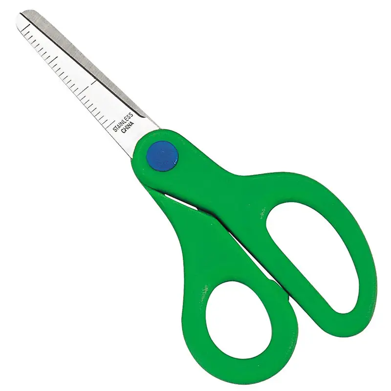 Wholesale high quality 5 inch pp handle stainless steel school students office safety stationery sets small office scissors