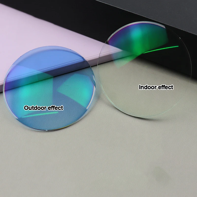 Optical Lens Photochromic Lens Factory 1.56 Single Vision Multicolor Glass Lenses Optical Photochromatic Lens