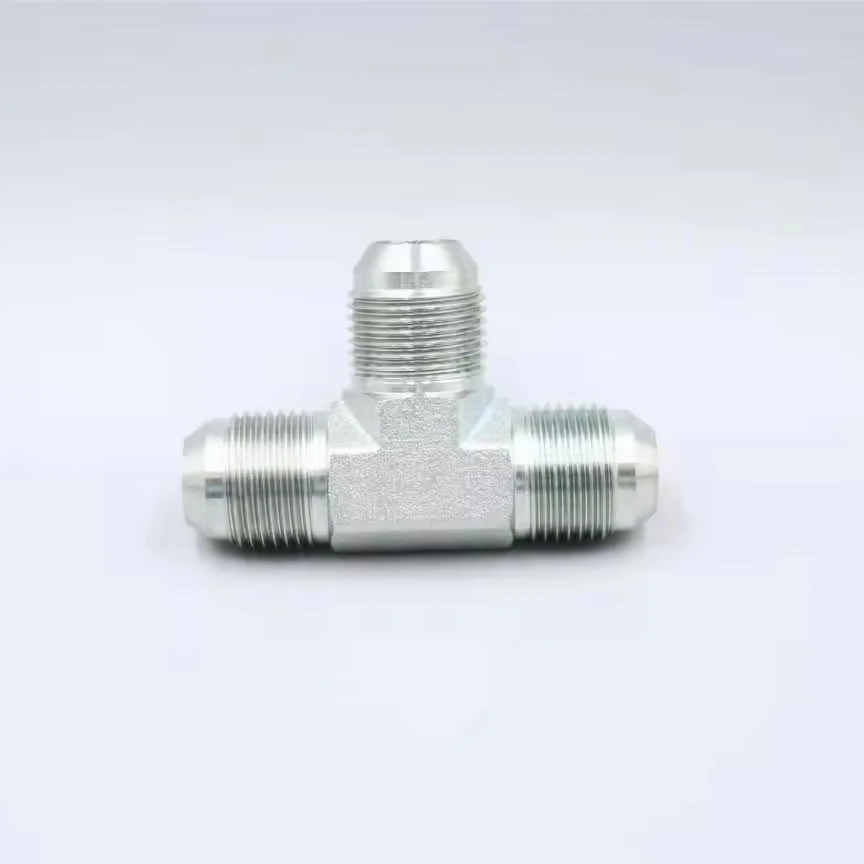 Carbon steel JIC 37 degrees 2603 series hydraulic connector with  male  thread tee