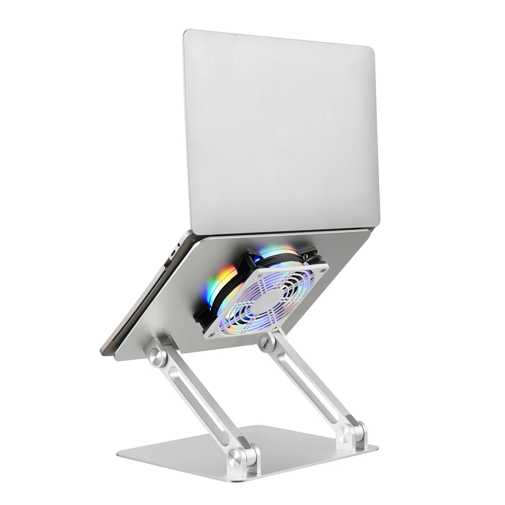 Custom Logo Foldable Adjustable Aluminum RGB Light Sturdy Support Game Notebook Holder Laptop Stand