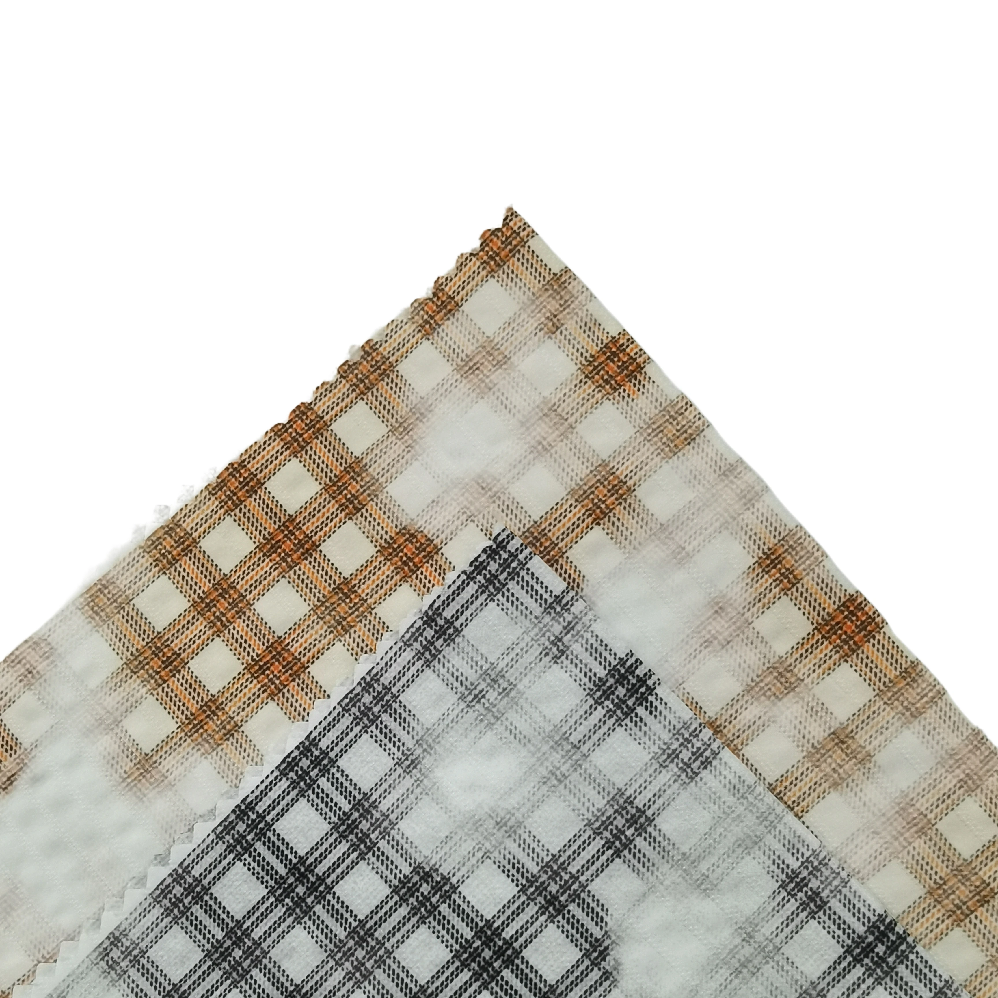 Soft Touch Flowy Polyester Fabrics Scotland Lattice Grid Check Tartan Fabrics For Shirting And Dress