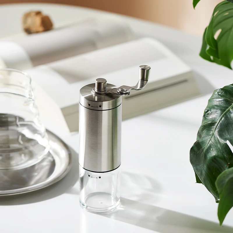 Hand Crank Steel Burr Coffee Grinder Stainless Steel Coffee Bean Grinder MCG-S01 3267