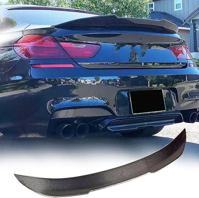 Spoiler For BMW 6 Series F06 F13 640i 650i M Sport M6 Coupe 2013-2018 Carbon Fiber Rear Boot Lid Highkick Spoiler Wing Lip