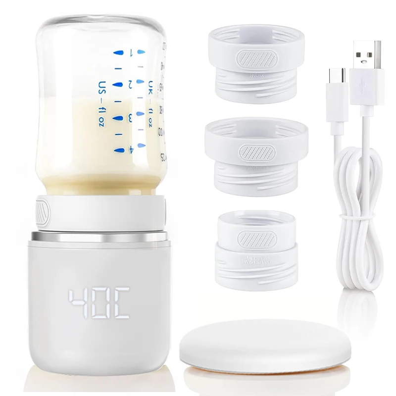 Fast Heating Smart Travel baby Bottle Warmer Rechargeable Waterproof Baby Milk Heater 5000mAh Battery Powered Breastmilk Warmer